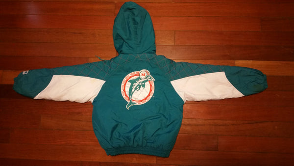 KIDS - Worn Starter Miami Dolphins Sweater sz L