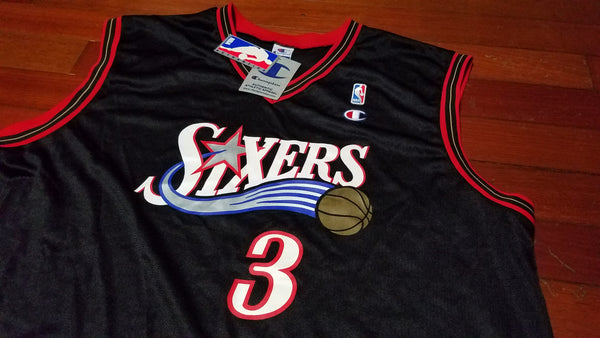 MENS - NWT Champion Sixers Iverson jersey sz 48