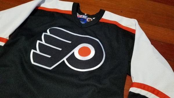 KIDS - Worn vtg Philly Flyers Hockey jersey sz XL