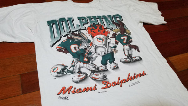 LARGE - vtg Miami Dolphins looney tunes tee